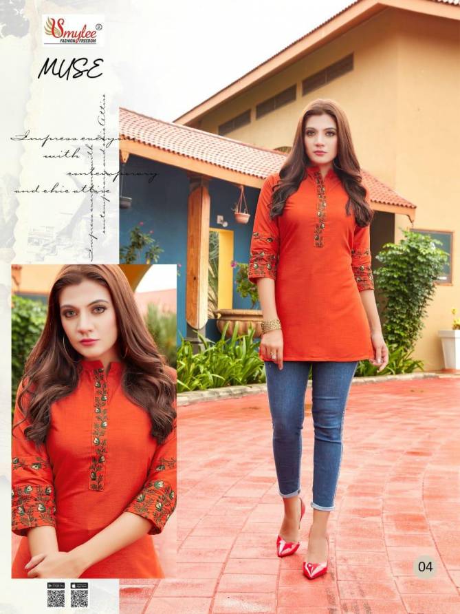 Smylee Muse Ethnic Wear Rayon Western Fancy Designer Top Collection